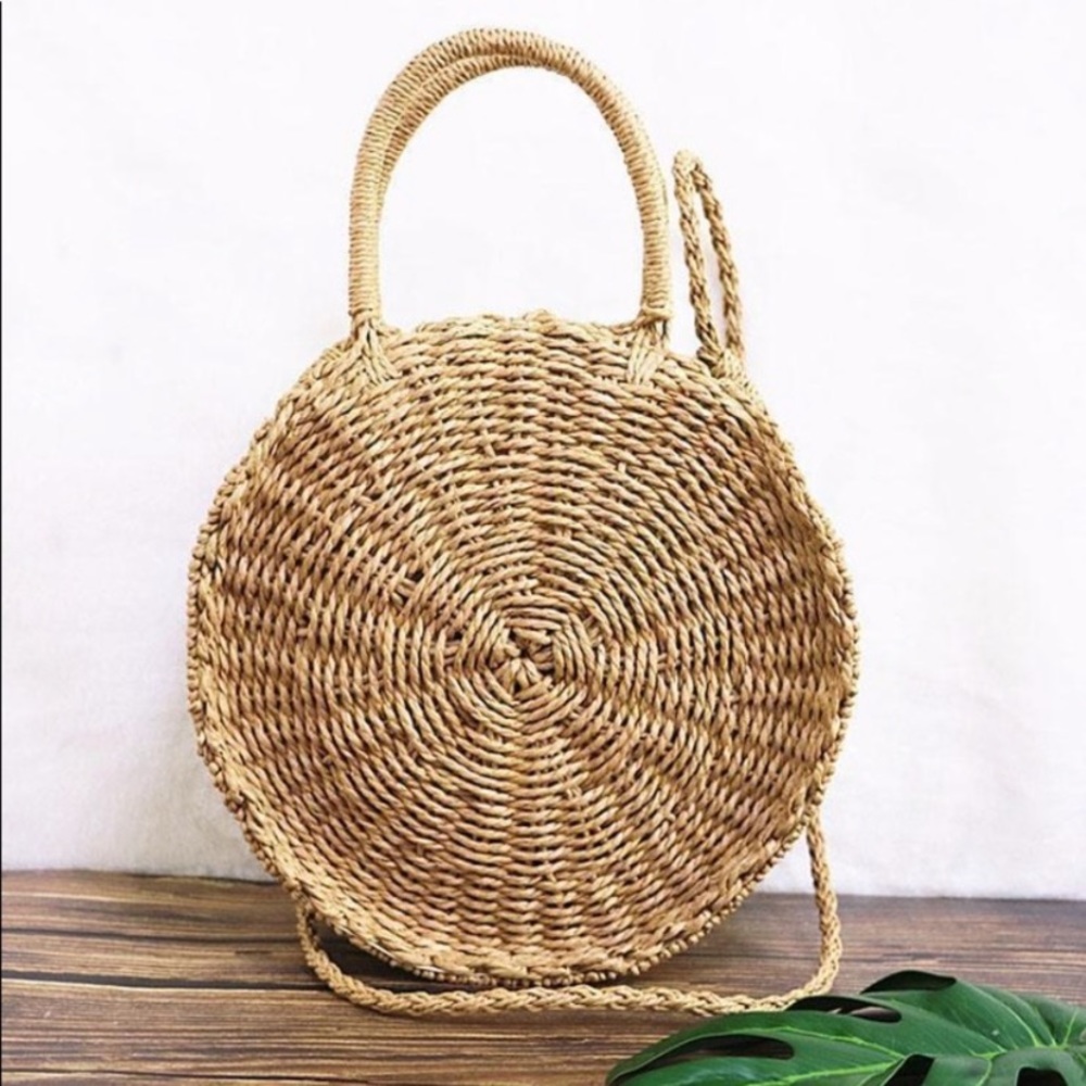Woven crossbody purse